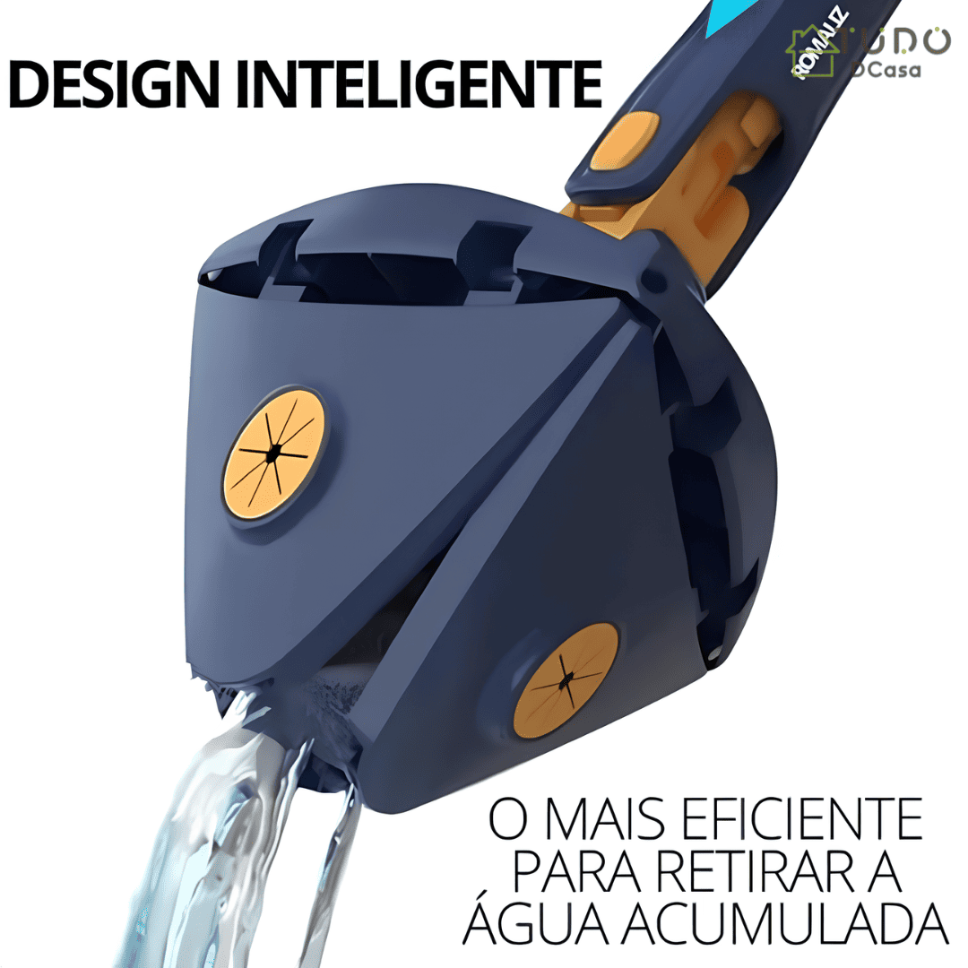 Mop Triangular Premium 360º + 2 Refil de Brinde SOMENTE HOJE