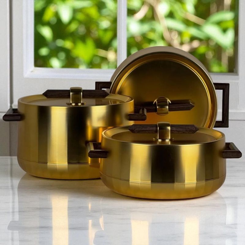 Conjunto Panelas de Luxo em Aço Inoxidável - HeatLock Pro™