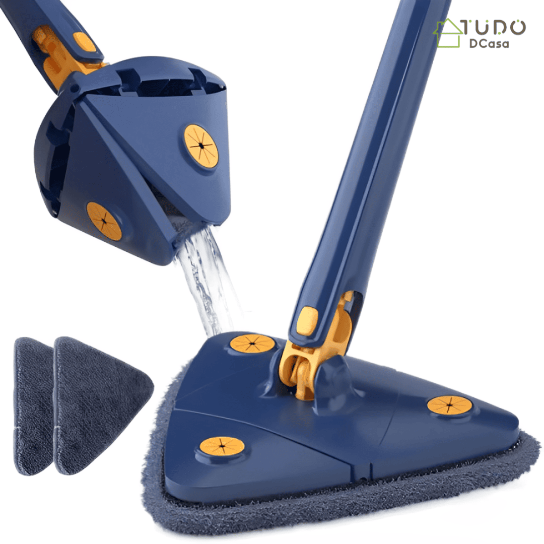 Mop Triangular Premium 360º + 2 Refil de Brinde SOMENTE HOJE