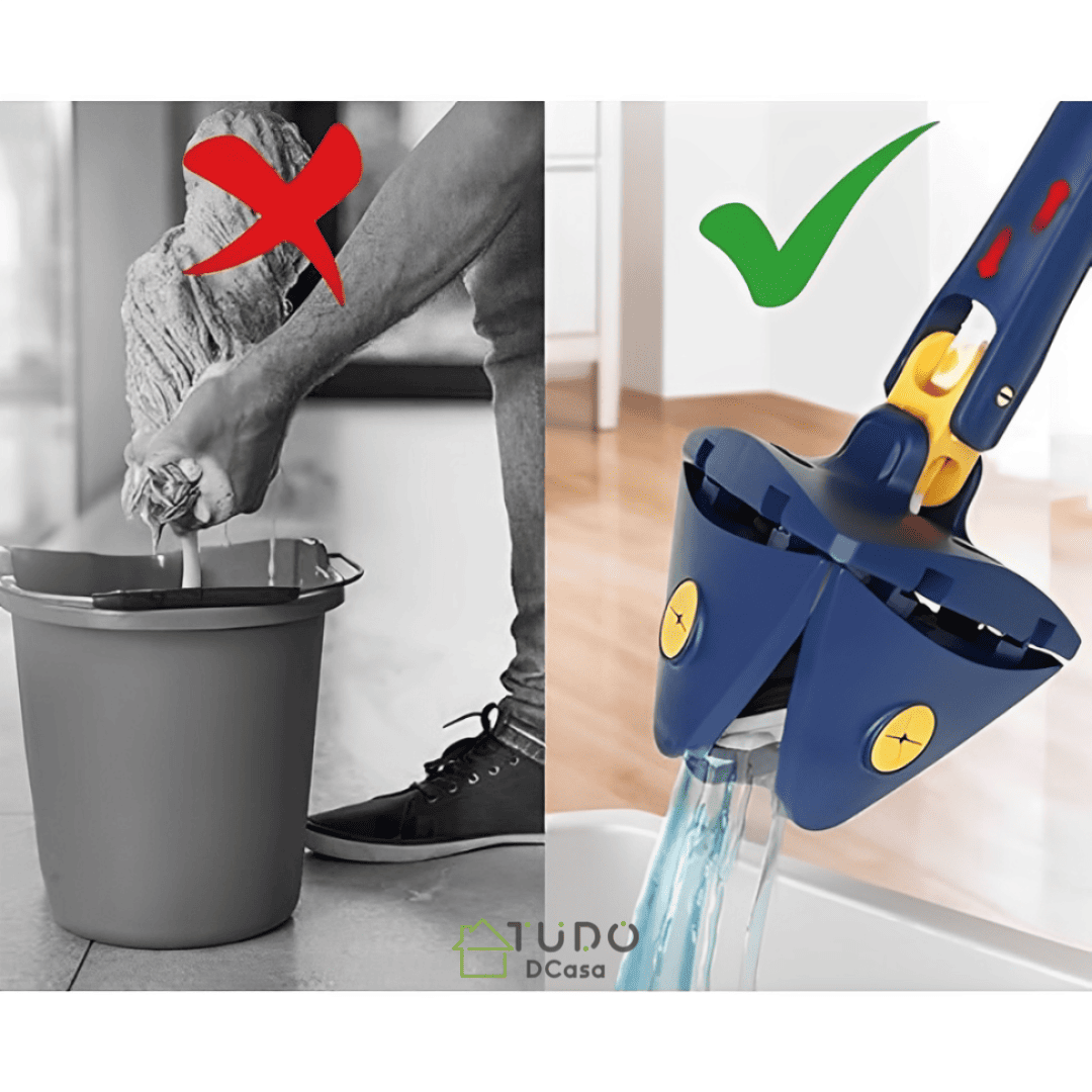 Mop Triangular Premium 360º + 2 Refil de Brinde SOMENTE HOJE