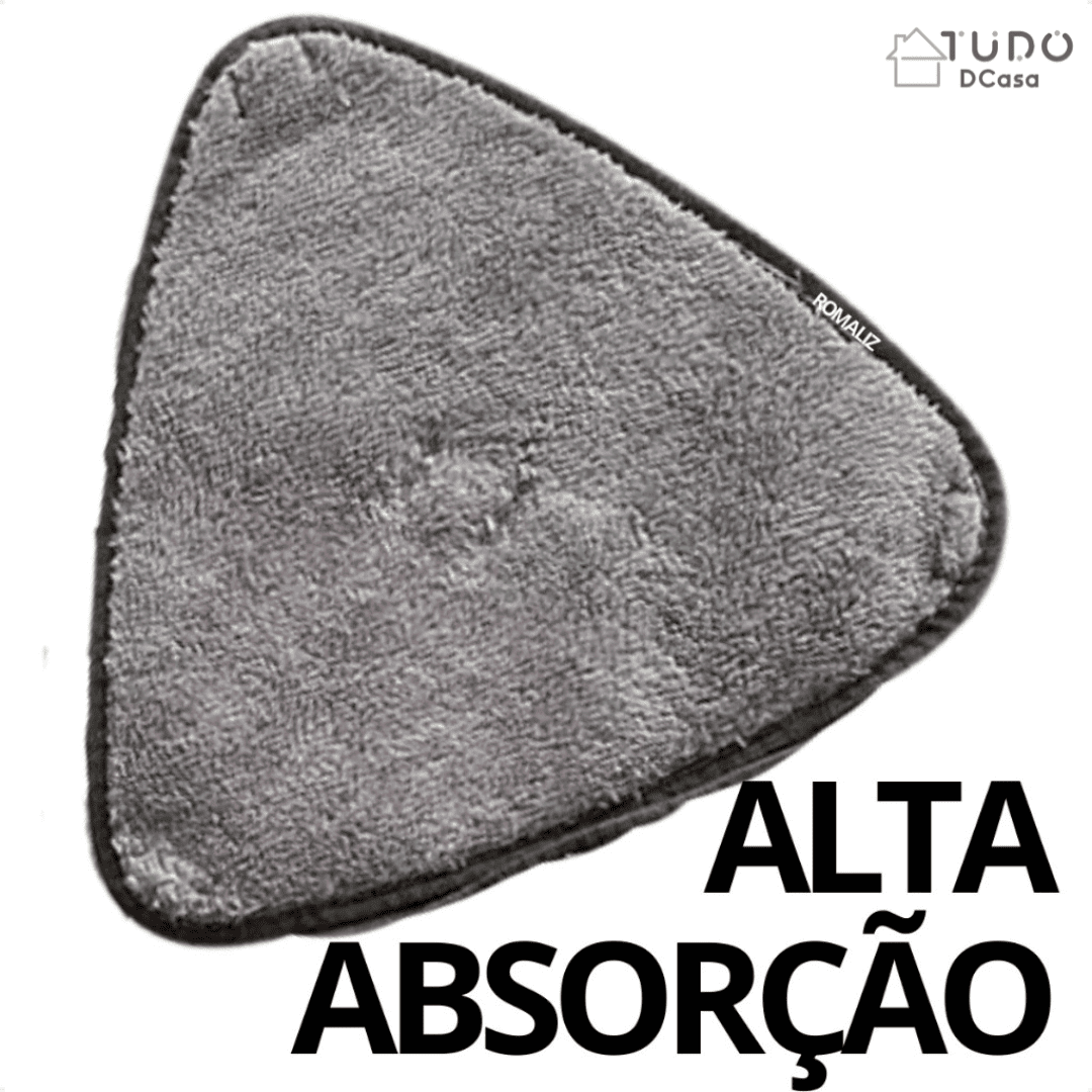 Mop Triangular Premium 360º + 2 Refil de Brinde SOMENTE HOJE
