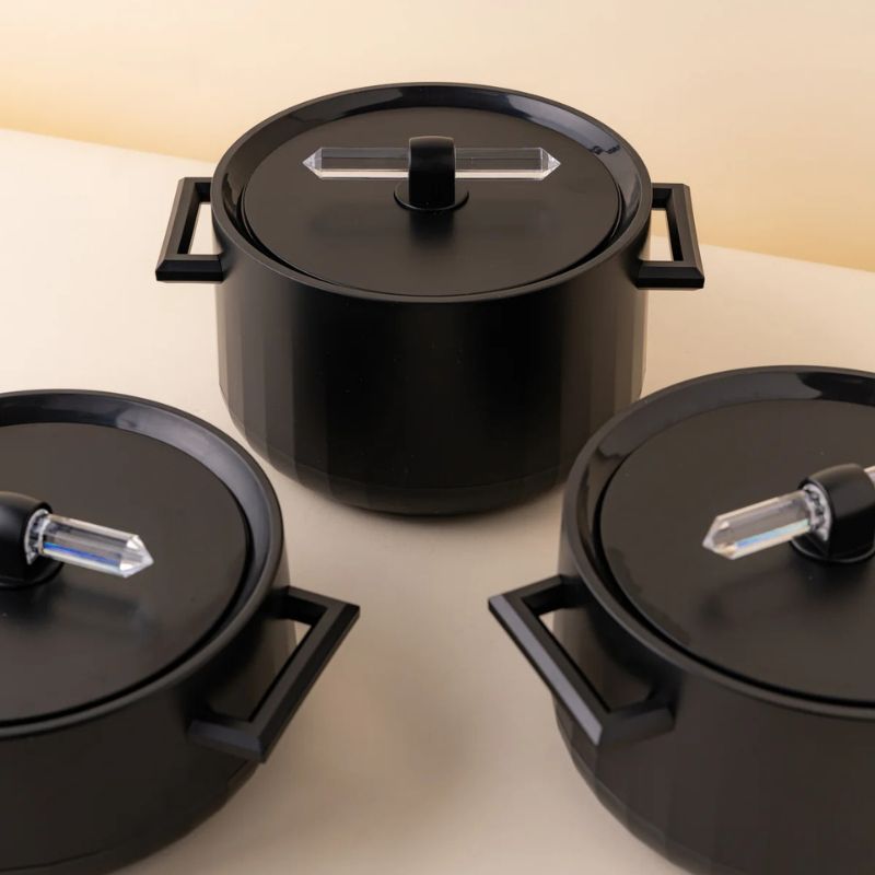 Conjunto Panelas de Luxo em Aço Inoxidável - HeatLock Pro™