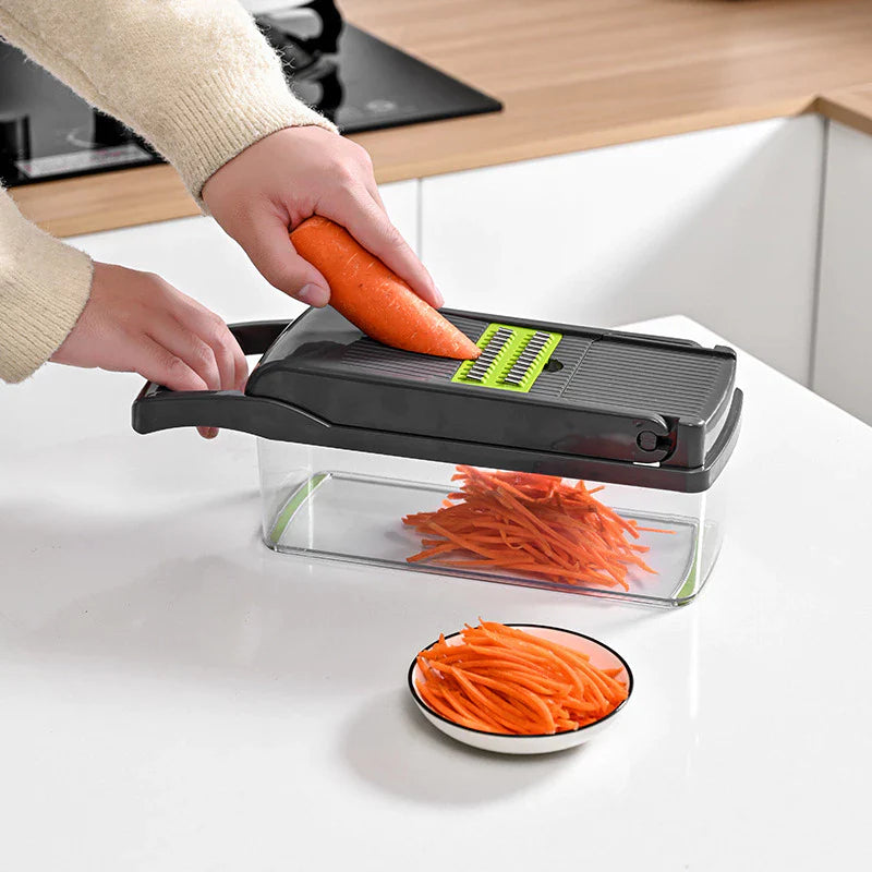 Profissional Multiuso Cozinha Slicer Aço Inox 14 em 1