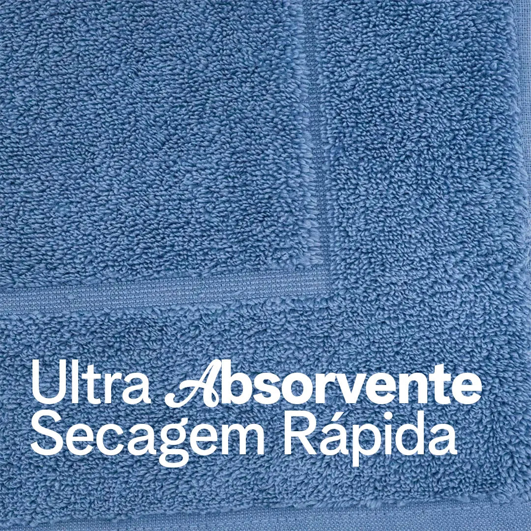 Jogo de Toalhas Buddemeyer Dual Air Banhão 5 Peças | Azul Nobre