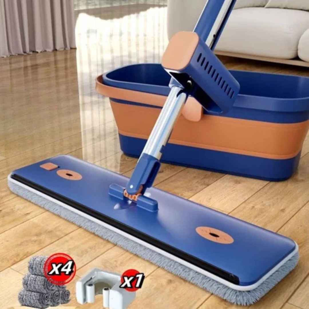 Kit Balde Dobrável e Esfregão Com Raspador + 4 Brindes Exclusivos