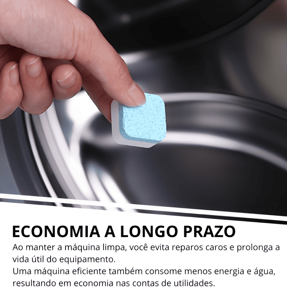 Pastilhas de Limpeza e  Higienização para Maquina de Lavar - LavaClean Pro