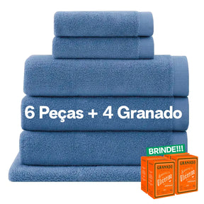 Jogo de Toalhas Buddemeyer Dual Air Banhão 5 Peças | Azul Nobre
