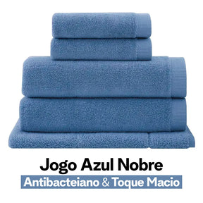 Jogo de Toalhas Buddemeyer Dual Air Banhão 5 Peças | Azul Nobre